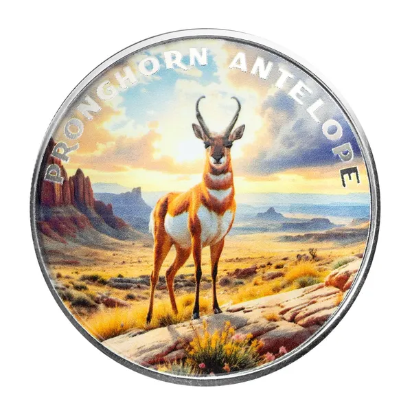 2025 Scottsdale Mint The Wild 1 Troy Ounce Fine Silver Color Round 26