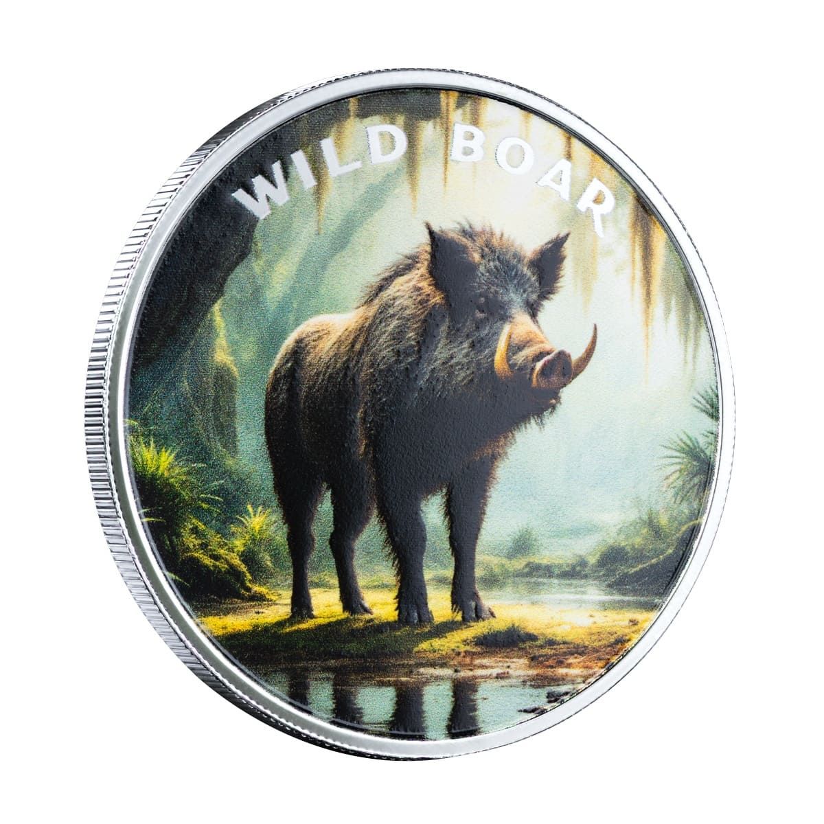 The Wild | Wild Boar 1 oz 999 Fine Silver Colorized Round