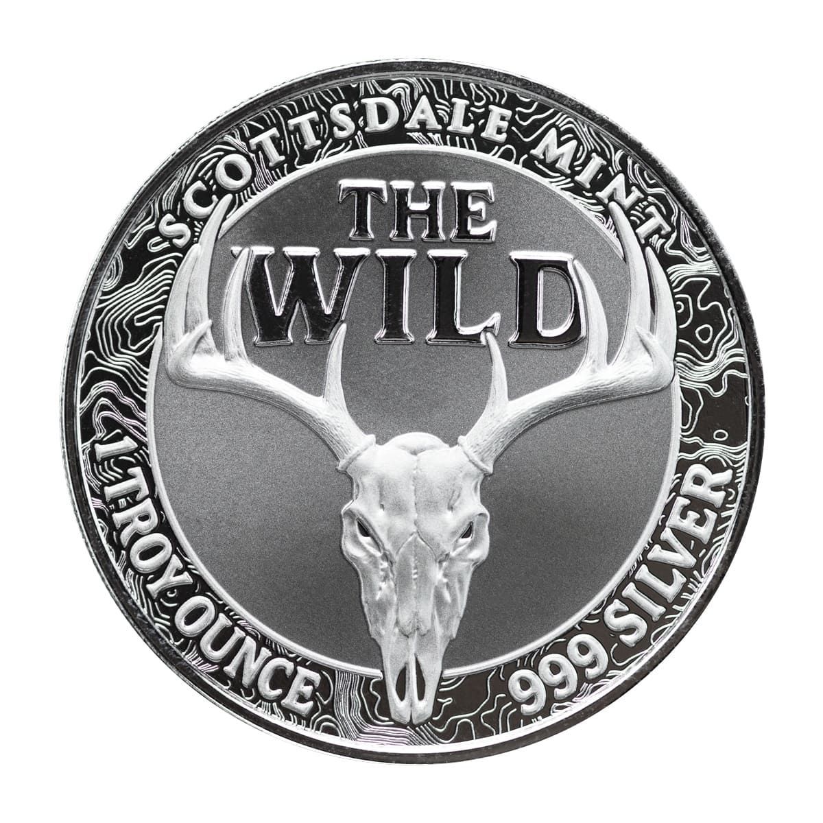 The Wild | Caribou 1 oz 999 Fine Silver Colorized Round