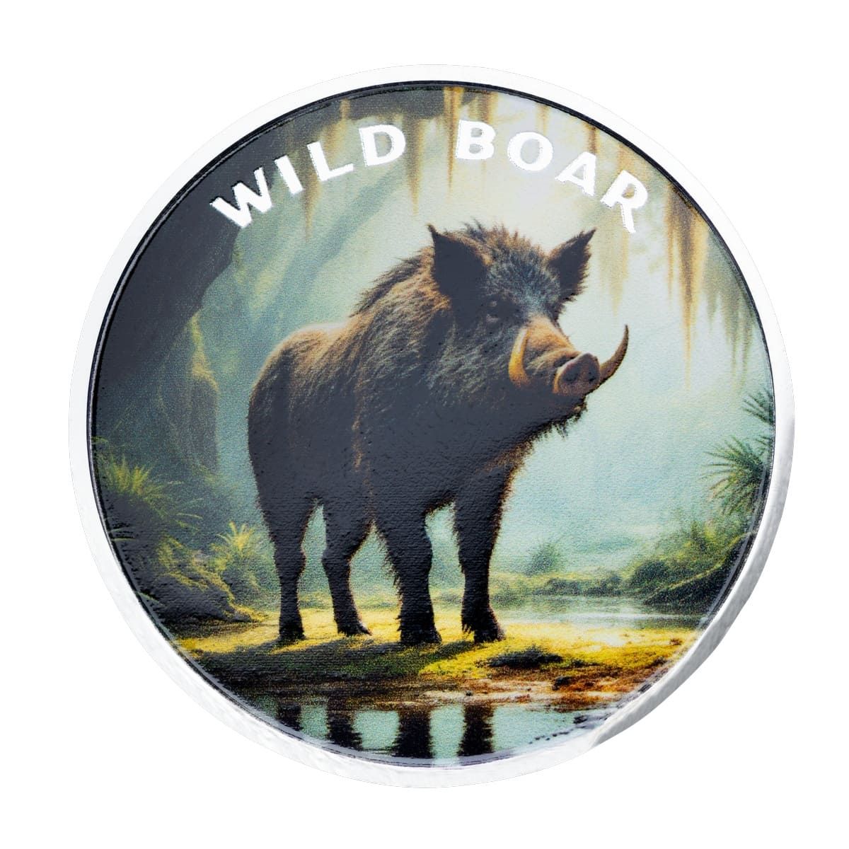 The Wild | Wild Boar 1 oz 999 Fine Silver Colorized Round