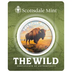 2025 Scottsdale Mint The Wild 1 Troy Ounce Fine Silver Color Round Certilock 02