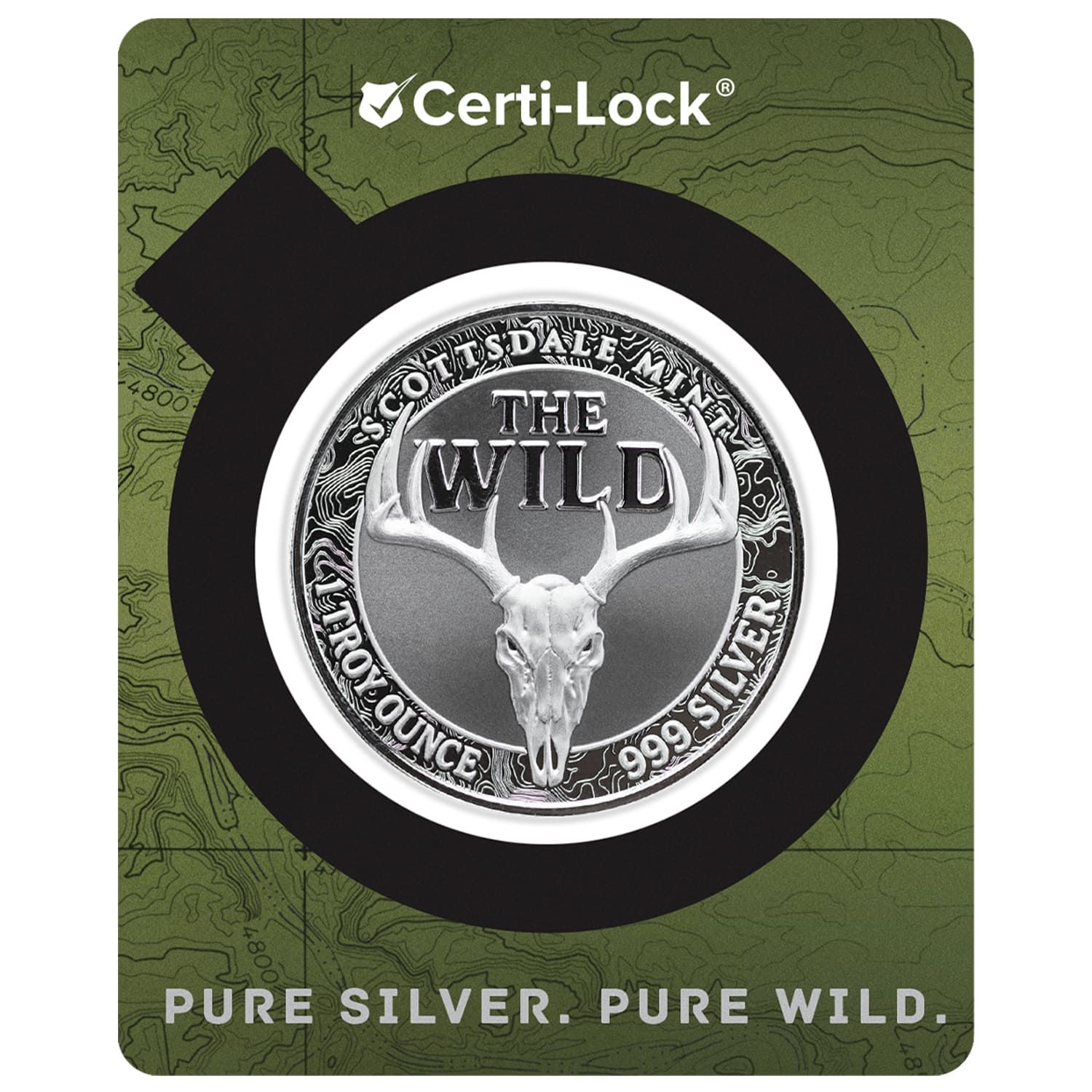 The Wild | Caribou 1 oz 999 Fine Silver Colorized Round