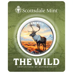 2025 Scottsdale Mint The Wild 1 Troy Ounce Fine Silver Color Round Certilock 06