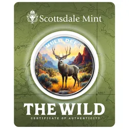 2025 Scottsdale Mint The Wild 1 Troy Ounce Fine Silver Color Round Certilock 09