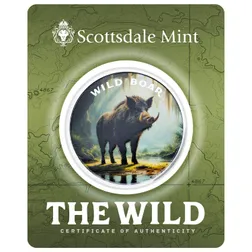 2025 Scottsdale Mint The Wild 1 Troy Ounce Fine Silver Color Round Certilock 12