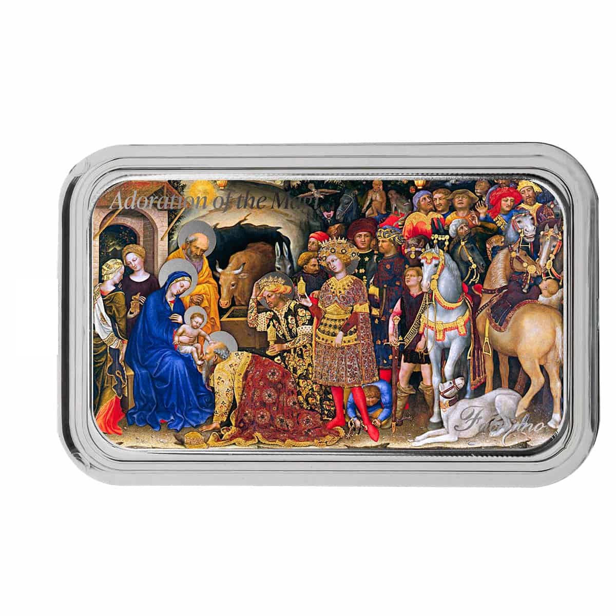 Adoration of the Magi – Gentile da Fabriano 1 oz Silver Color Bar
