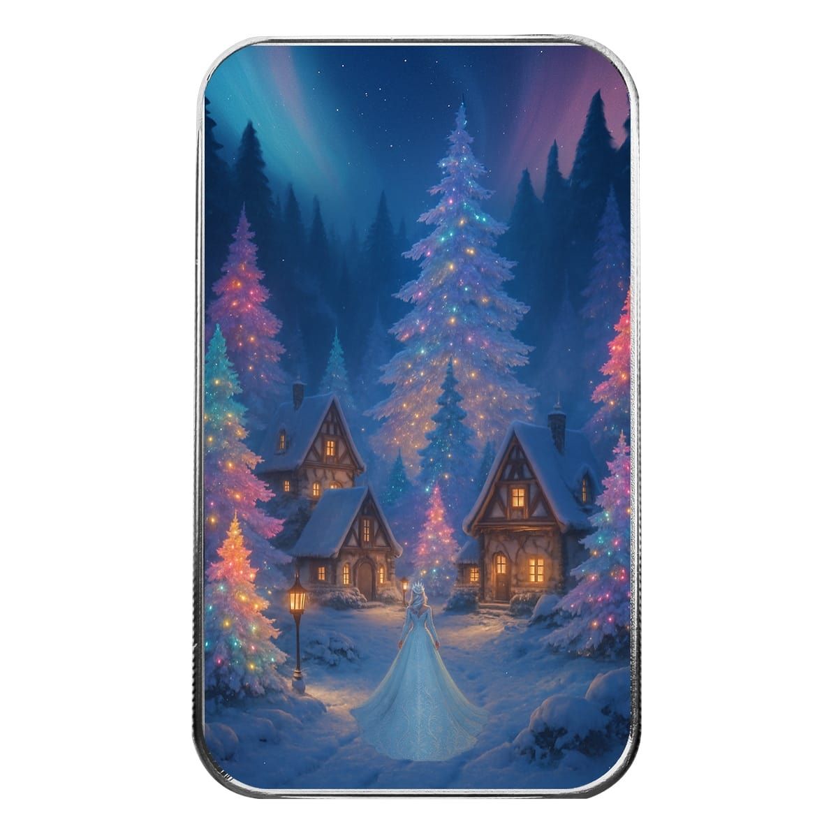 Snow Princess 1 oz Silver Colorized Bar