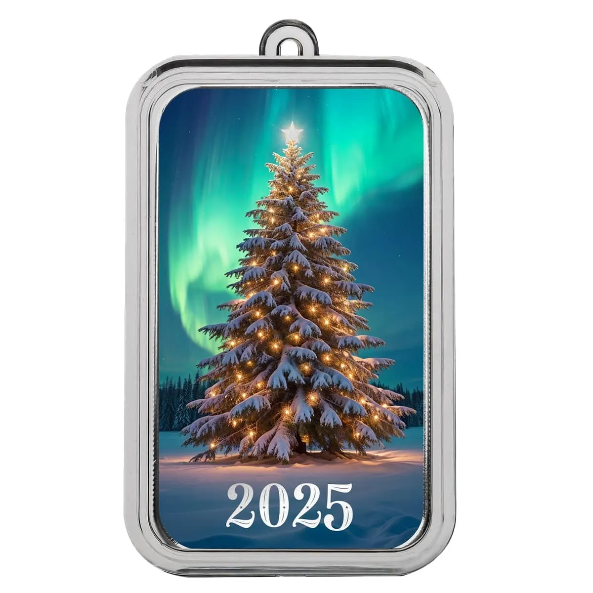 2025 Lighting the Tree 1 oz Silver Colorized Bar