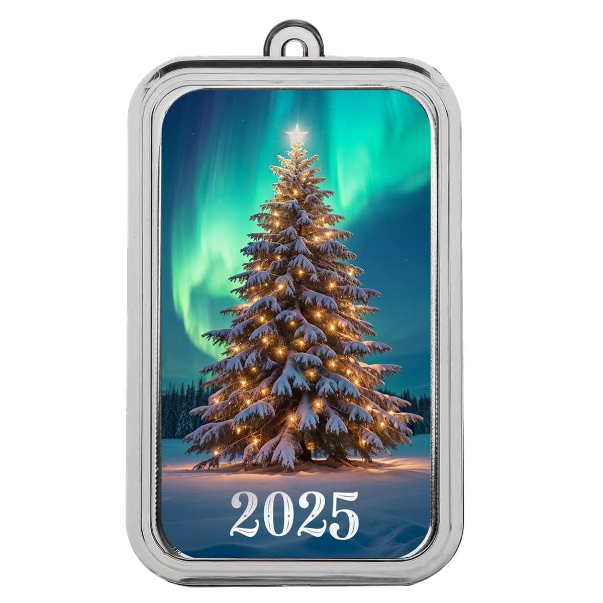 2025 Lighting the Tree 1 oz Silver Colorized Bar