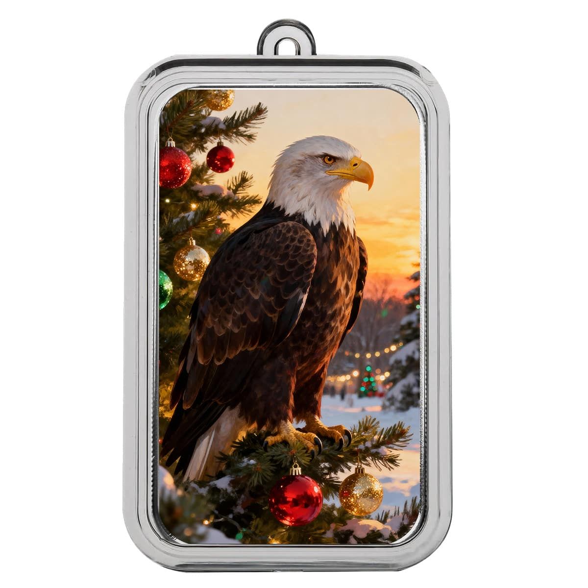 A Patriotic Christmas 1 oz Silver Colorized Bar