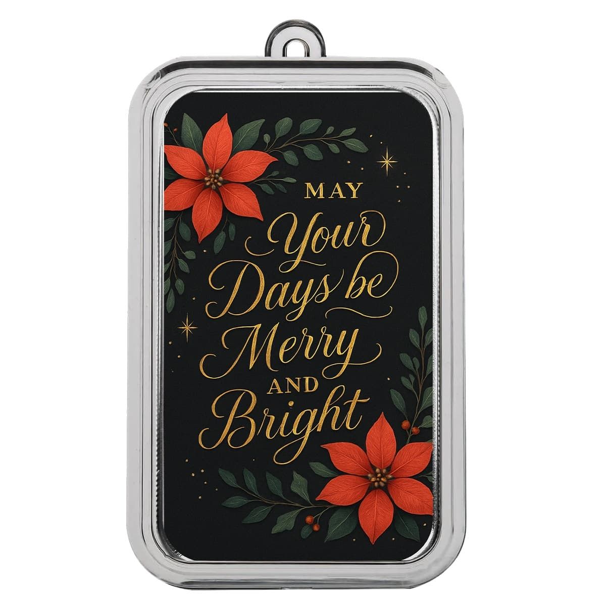 Merry & Bright 1 oz Silver Colorized Bar