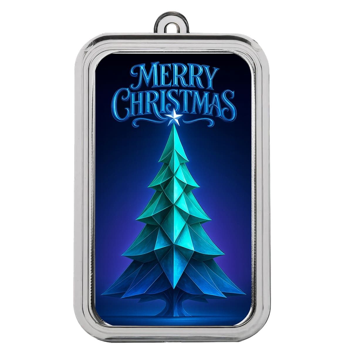 Midnight Christmas Tree 1 oz Silver Colorized Bar