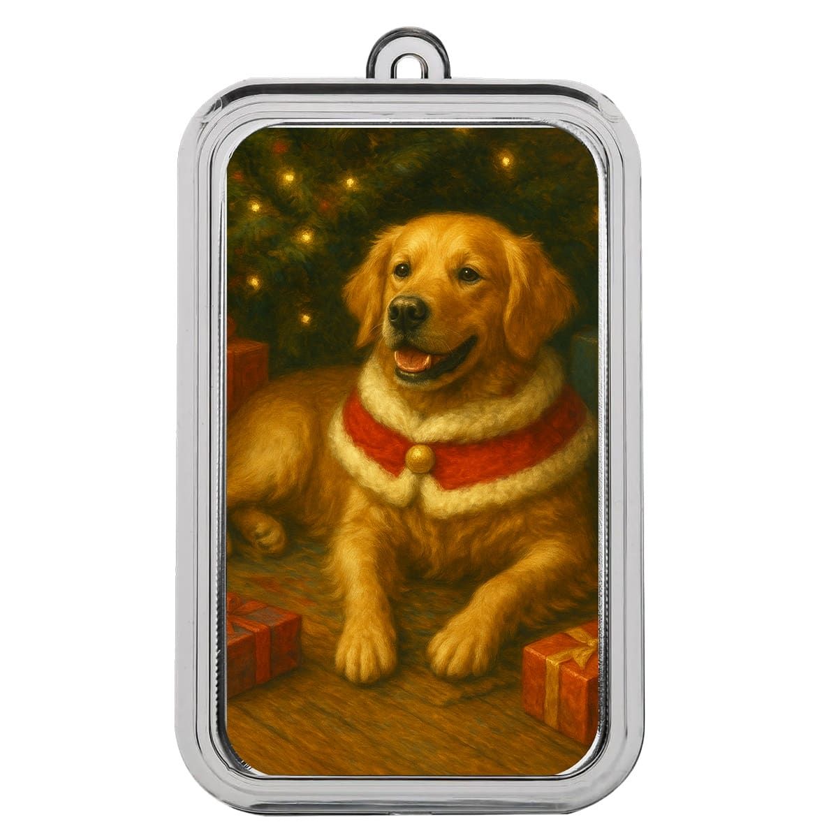 Dog Holidays 1 oz Silver Colorized Bar