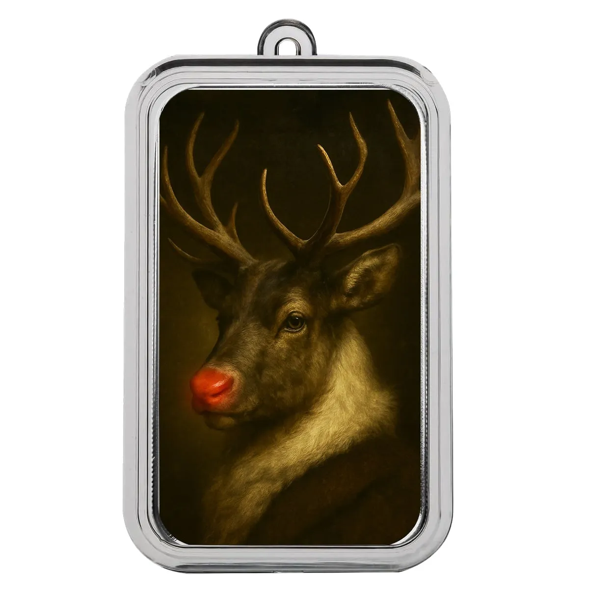 Renaissance Reindeer 1 oz Silver Colorized Bar