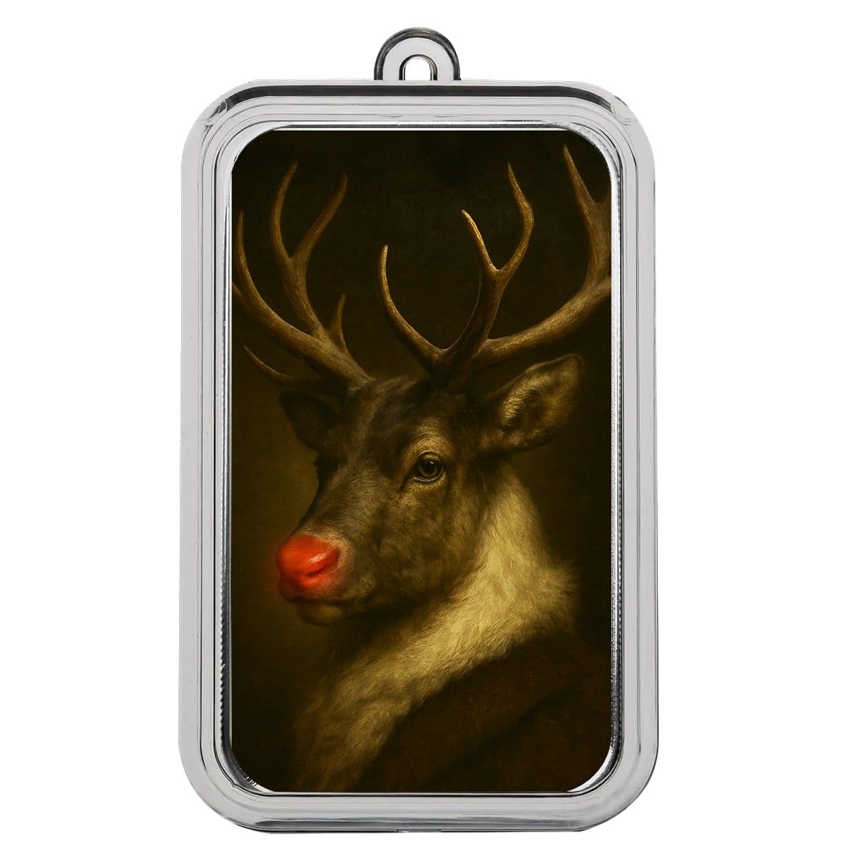 Renaissance Reindeer 1 oz Silver Colorized Bar
