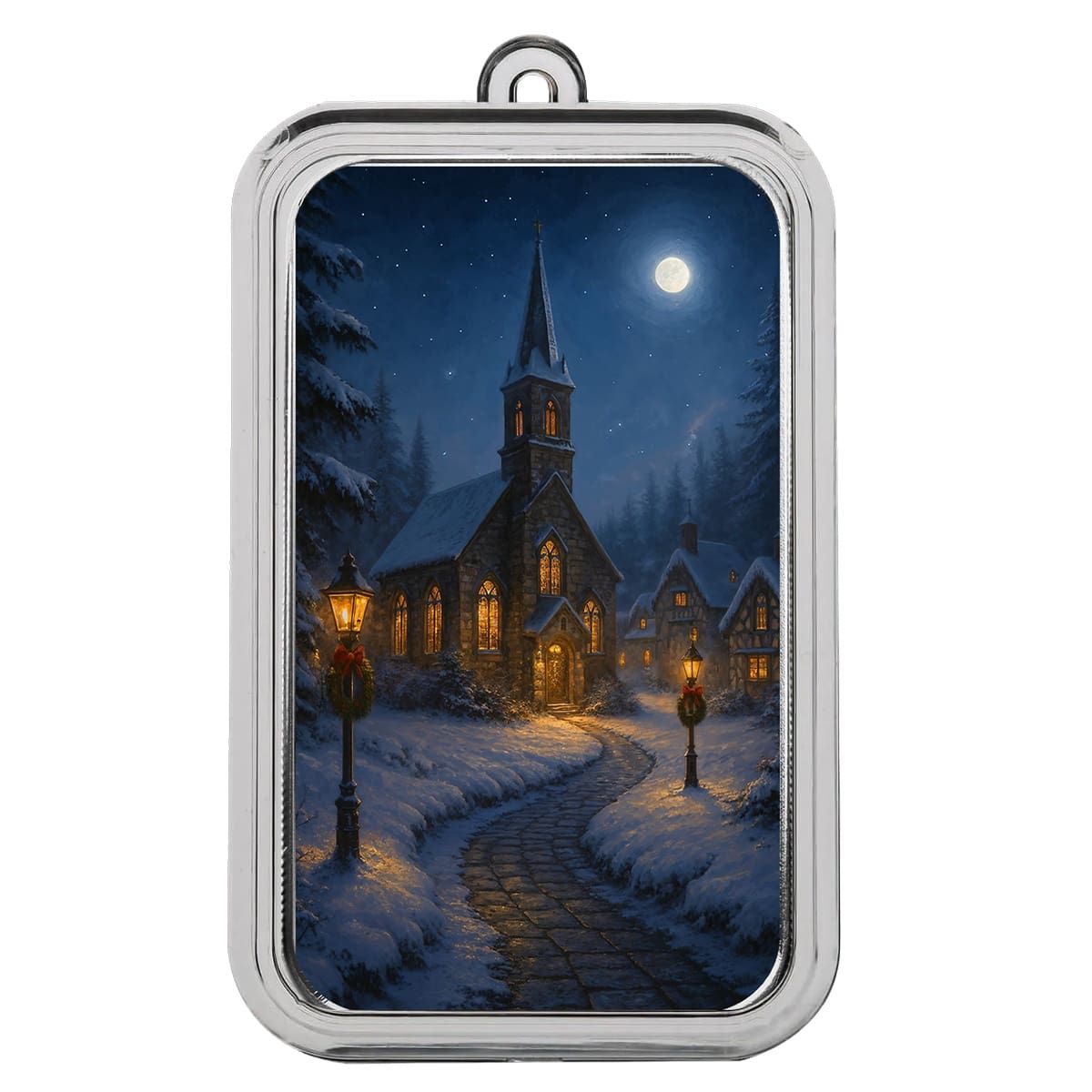 Christmas Eve Chapel 1 oz Silver Colorized Bar