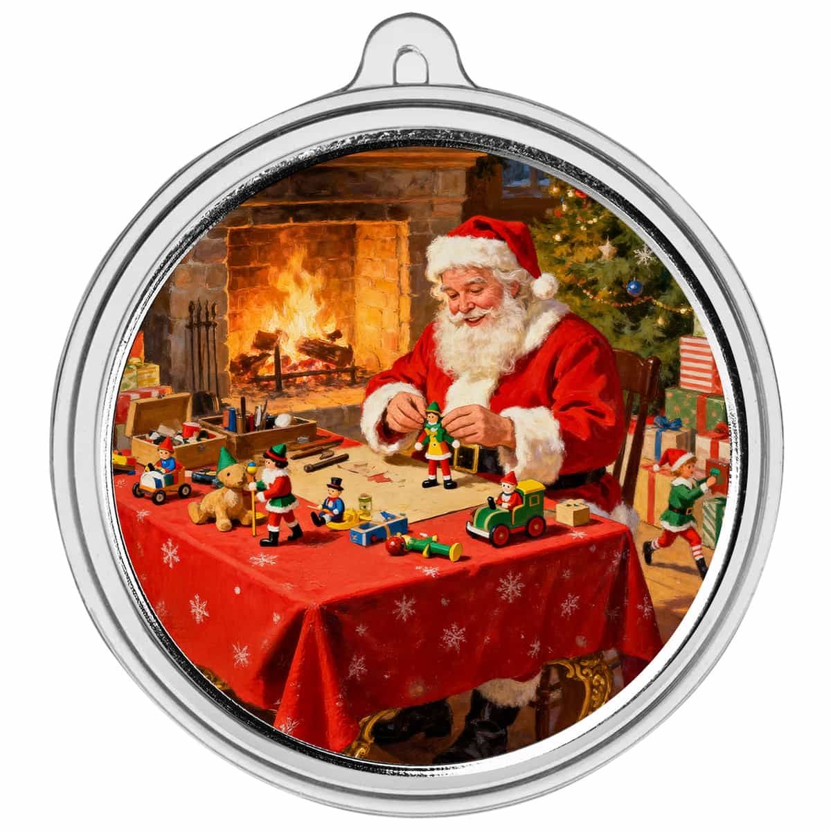 Santa’s Workshop 1 oz Silver Colorized Round