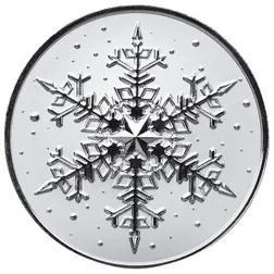 2025 Scottsdale Mint Christmas Snowflake Winter 1 Troy Ounce 999 Fine Silver Proof Like Round 03