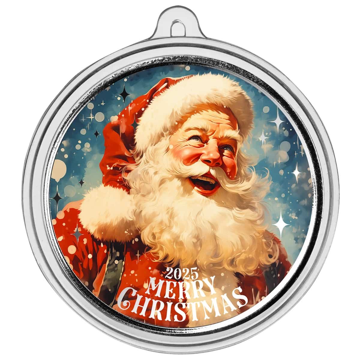 2025 Santa Claus is Coming to Town 1 oz Silver Colorized Round