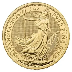 Gbr26brit 1 2026 Br Gold Britannia 1 Oz Coin Reverse