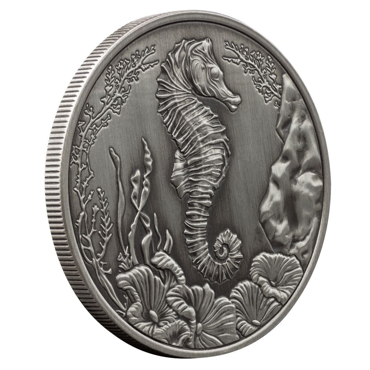 【International Silver 】ライオンのサモワール サーバー Buy 2025 Samoa Zebra Seahorse 1 oz Silver Antiqued Coin