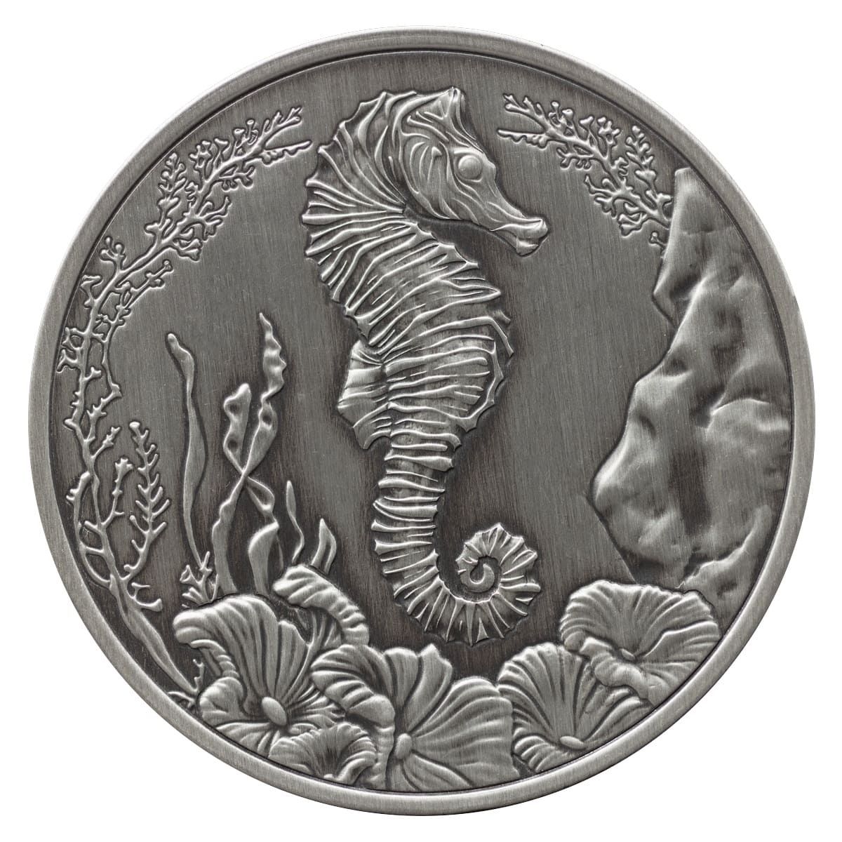 Buy 2025 Samoa Zebra Seahorse 1 oz Silver Antiqued Coin