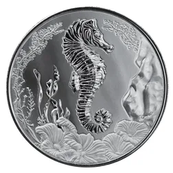 2025 Scottsdale Mint Samoa Seahorse 1 Troy Ounce 999 Fine Silver Proof Like Coin 05