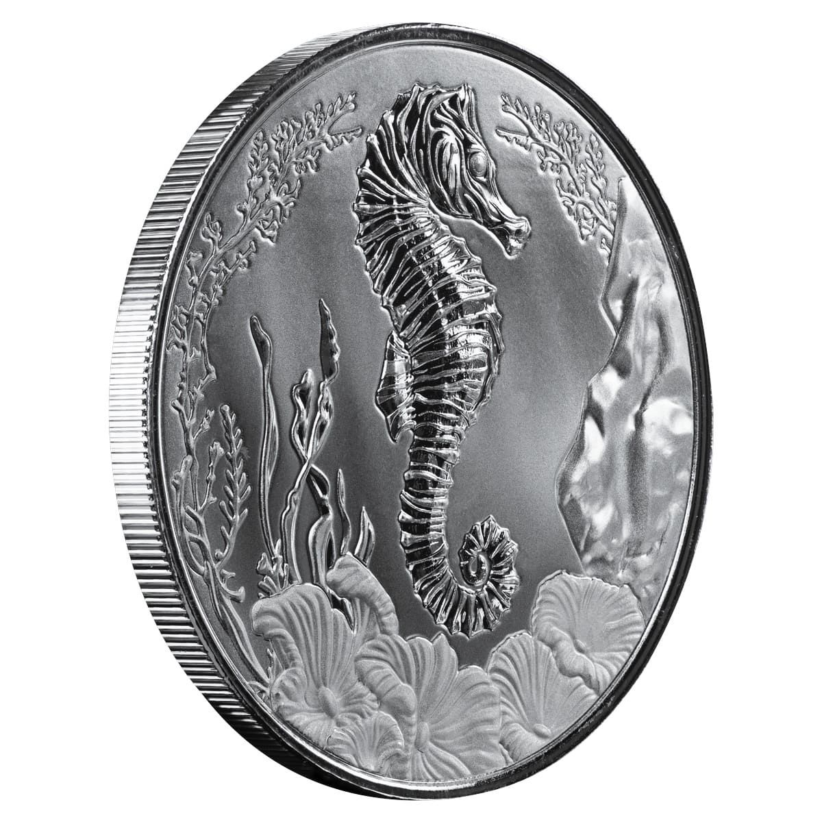 2025.42.8財守海霊鸚哥螺　糸魚川最上級ロウカン氷翡翠 Buy 2025 Samoa Zebra Seahorse 1 oz Silver Coin