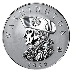 2026 Scottsdale Mint Samoa Commader George Washington 5 Troy Ounce 9999 Fine Proof Like Silver 5 Dollars Coin 04 1