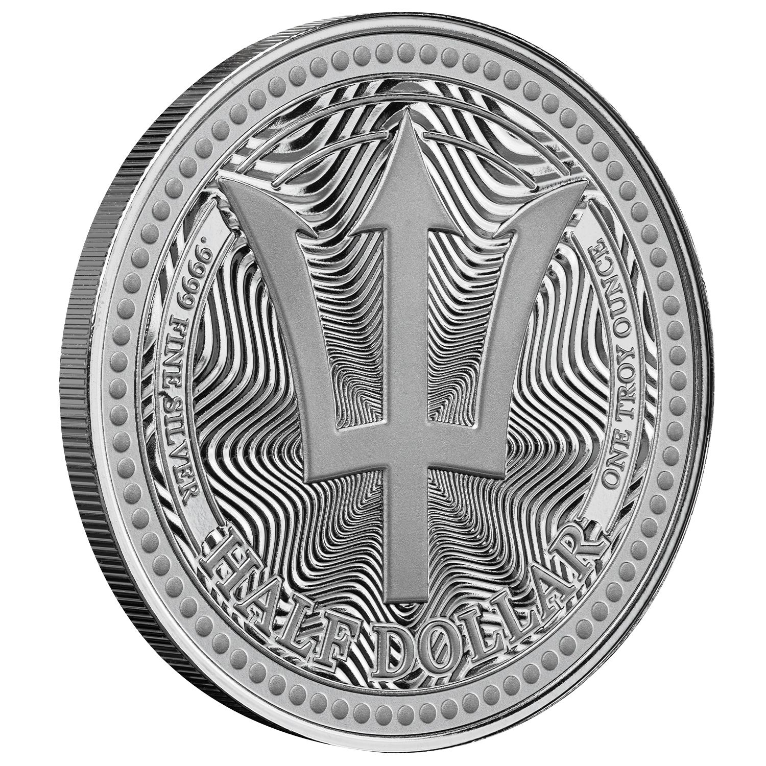 2025 Barbados Trident 1 oz Silver Proof Like Coin Alpha Strike