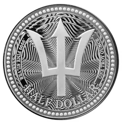 2025 Scottsdale Mint Barbados Trident 1 Troy Ounce 9999 Fine Silver Proof Like Coin 06