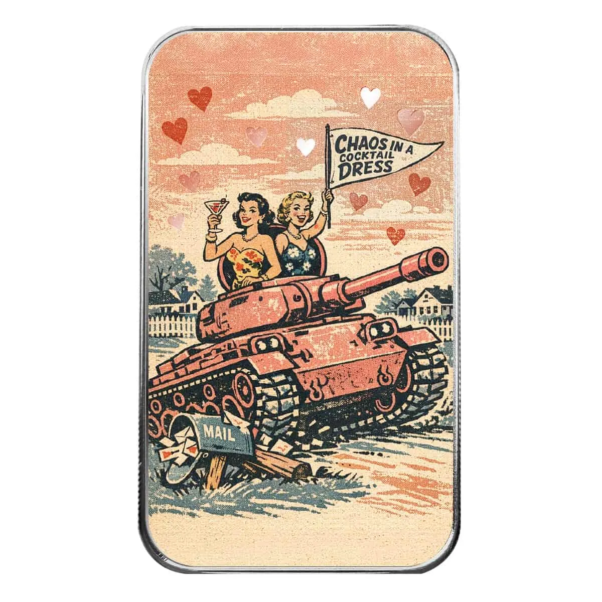 Chaos in a Cocktail Dress 1 oz Silver Colorized Bar