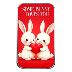 2026 Scottsdale Mint Some Bunny Loves You 1 Oz Silver Colorized Bar Web
