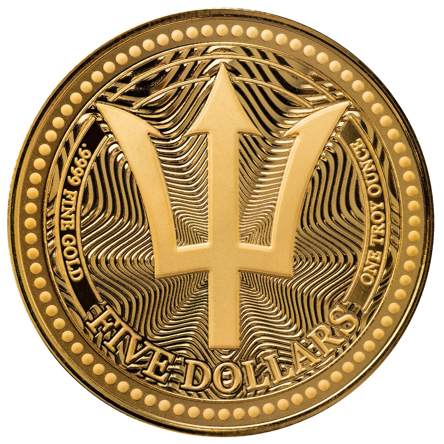 【限定特価】トルマリン九尾ブレス 2025 Barbados Trident 1 oz Gold Coin