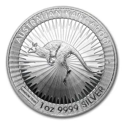 Australia 1 Oz Silver Kangaroo Bu Random Year 176757 Slab