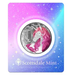 2025 Fiji Unicorn “roselle” 1 Oz Silver Colorized Coin Certilock