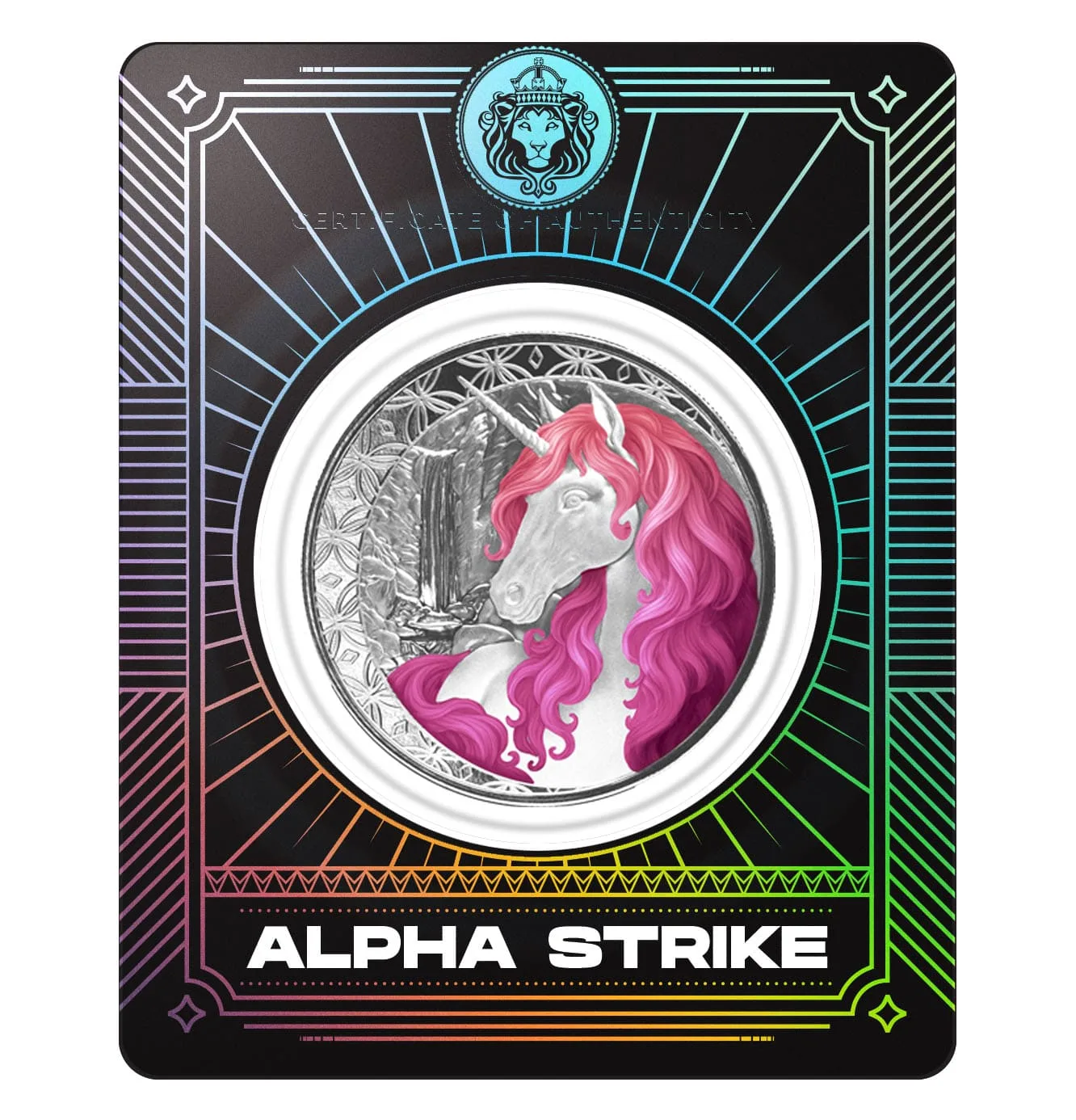 Fiji | Unicorn “Roselle” 1 oz Silver Colorized Coin Alpha Strike