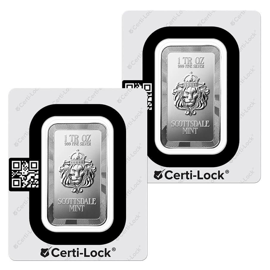 Dragon Duo Set Mountain Guardian & Blazing Fire 1 oz Silver Bars