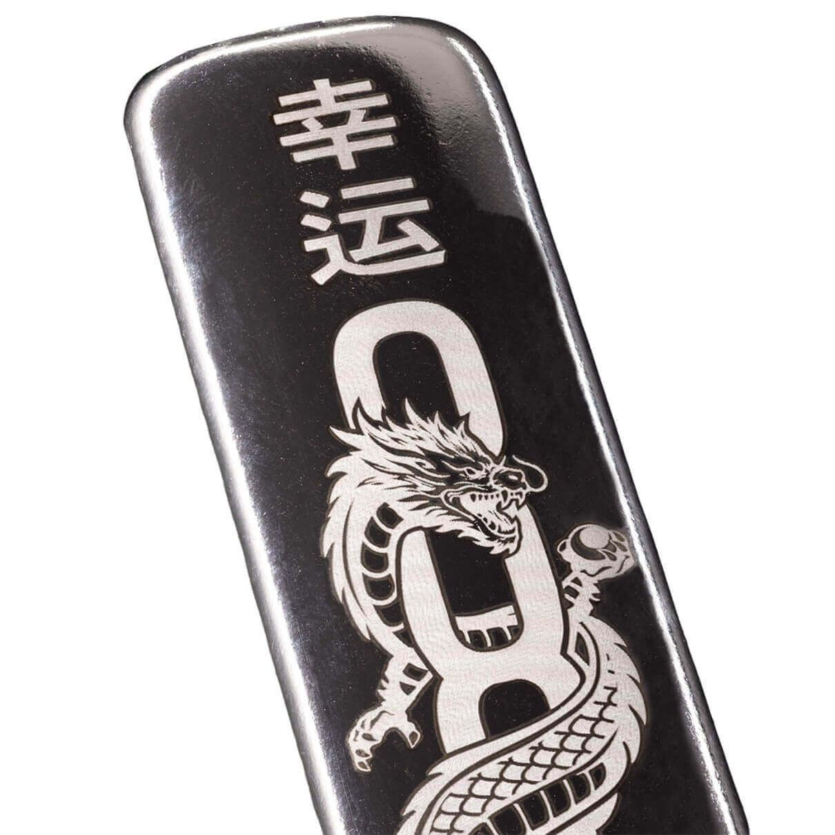 銀盃 2026 Lucky Dragon 8.88 oz Silver Bar | Scottsdale Mint
