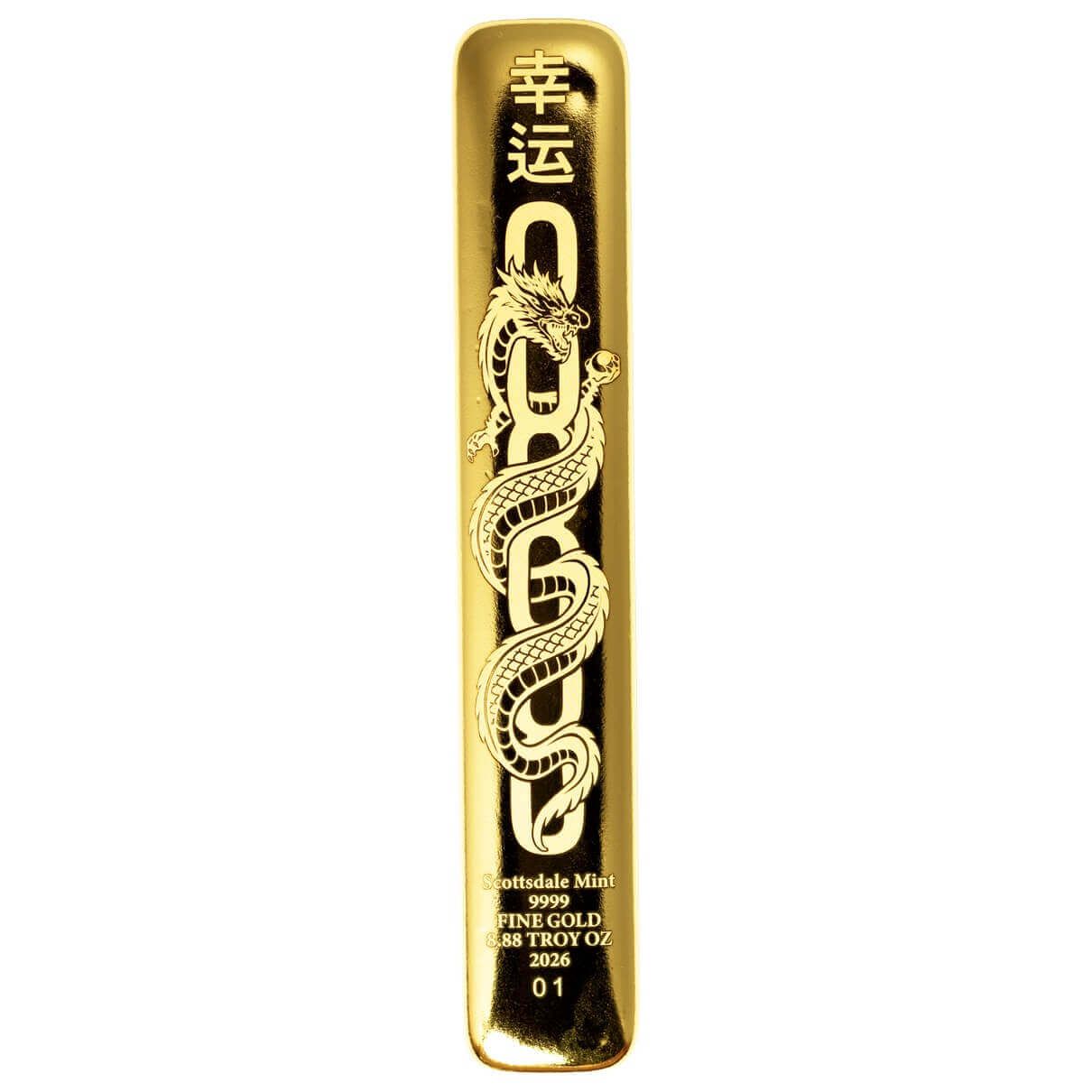 2026 Lucky Dragon 8.88 oz Gold Bar