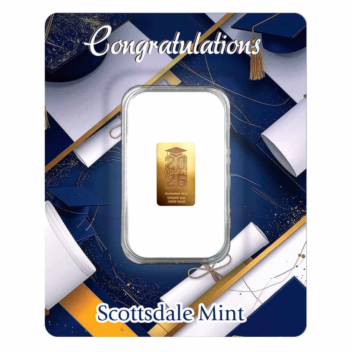 Graduation | 2026 1/100th Gold Bar | Scottsdale Mint