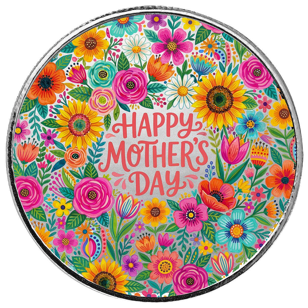 Happy Mother’s Day 1 oz Silver Colorized Round