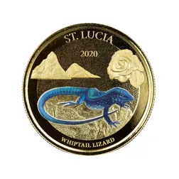 2020 Ec8 St Lucia Whiptail Lizard Gold Color 04