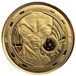 2022 Ghana Alien 1 10th Oz Gold Coin Obverse