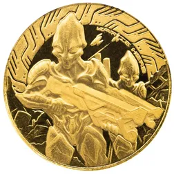 2024 Scottsdale Mint Samoa Alien Battle Is Here Tenth Troy Ounce 9999 Fine Gold Proof Like Coin Obverse