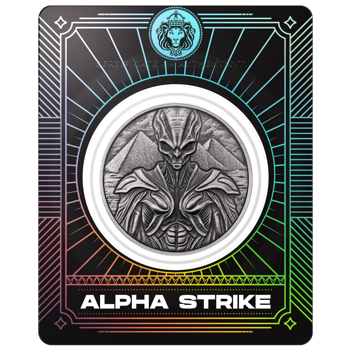 2025 Samoa Alien Architects 1 oz Silver Antiqued Coin Alpha Strike™