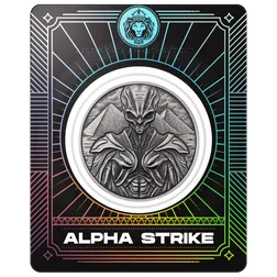 2025 Samoa Alien Architects 1 Oz Silver Antiqued Coin Alpha Strike Front
