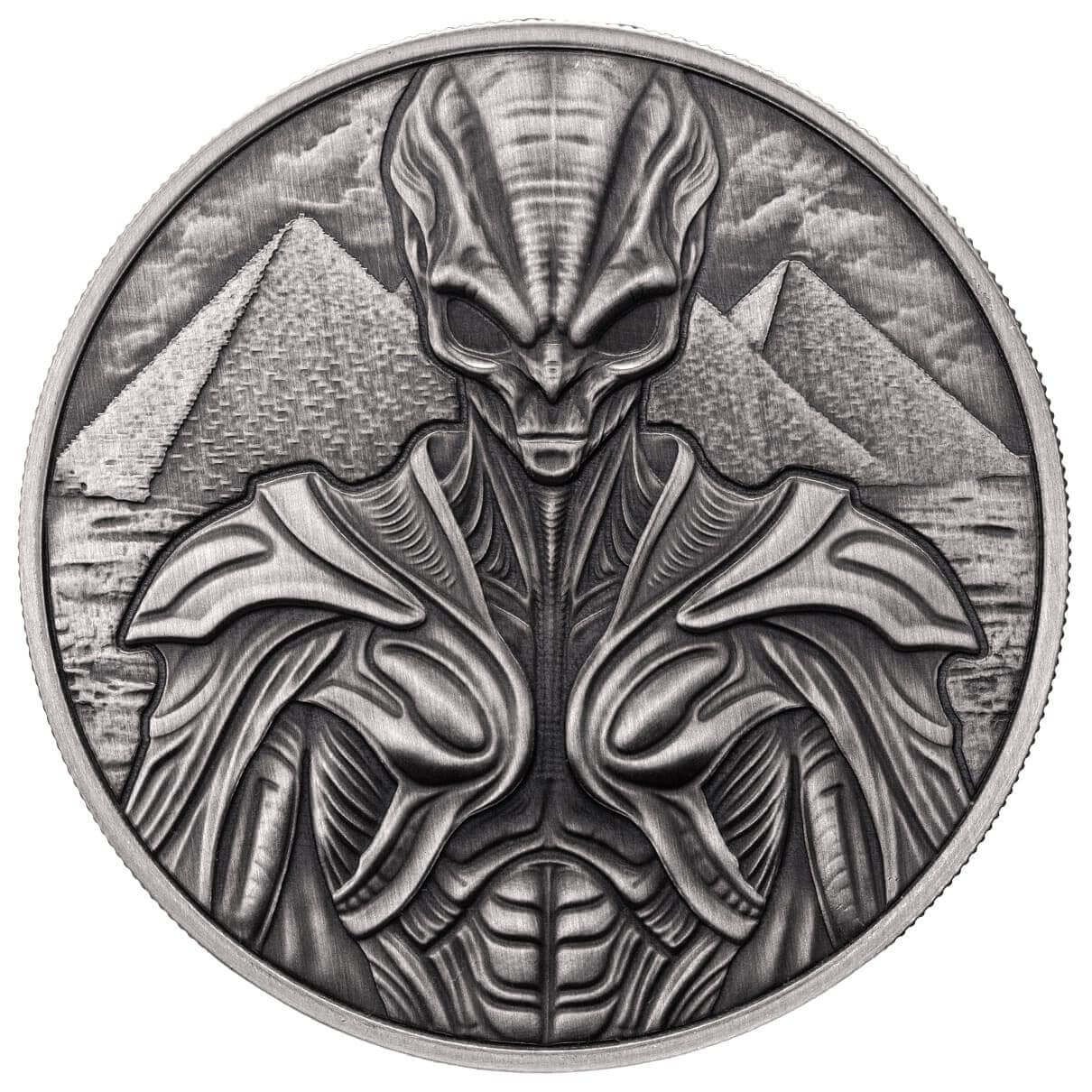 2025 Samoa Alien Architects 1 oz Silver Antiqued Coin