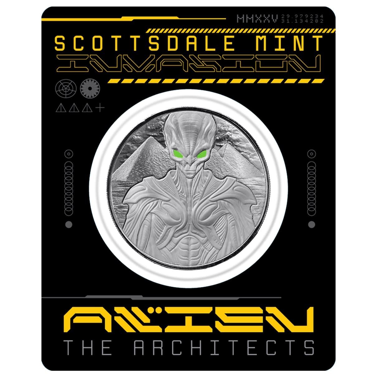 2025 Samoa Alien Architects 1 oz Silver Colorized Coin