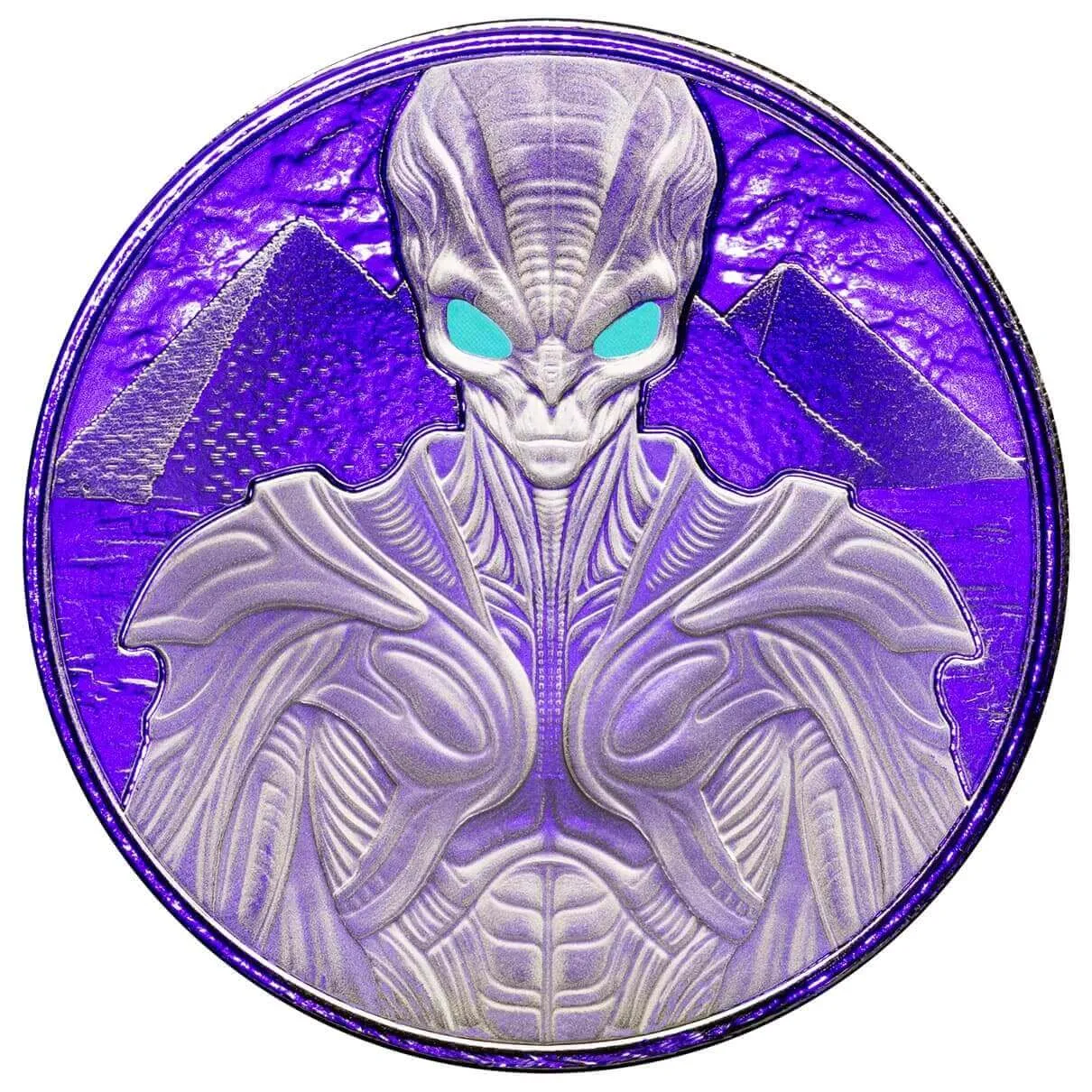 青山哲士　no diversity, no future(XL ver.) 2025 Samoa Alien Architects 1 oz Silver Colorized Coin